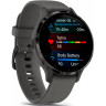 Часы GARMIN VENU 3S SLATE STAINLESS STEEL BEZEL WITH PEBBLE GRAY CASE AND SILICONE BAND 010-02785-00